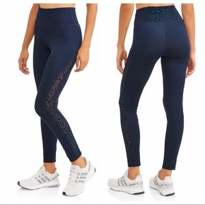 Avia Leggings Size M Leopard Print Mesh Side